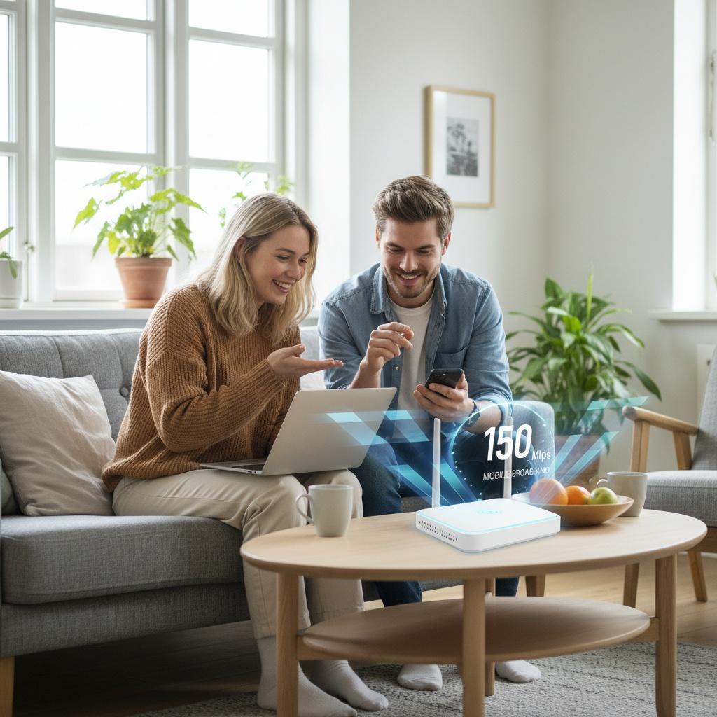 Sammenligner mobilt bredbånd hjemme